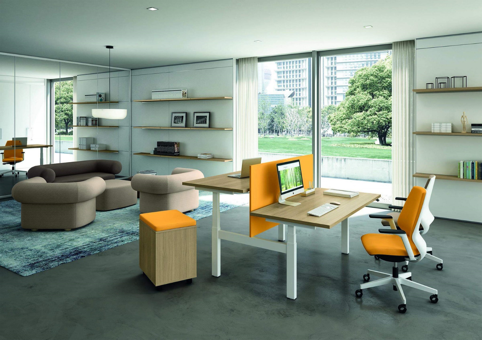 Contemporary office desk X10 - Quadrifoglio